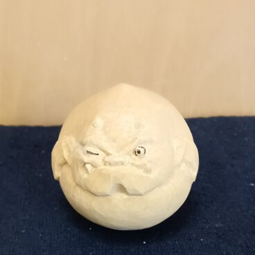 丸い天邪鬼(5)   木彫り