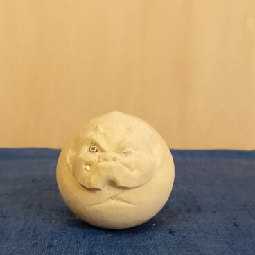 丸い天邪鬼(6)  木彫り