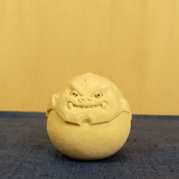 丸い天邪鬼(7)  木彫り