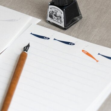 レターセット おさかな 活版印刷