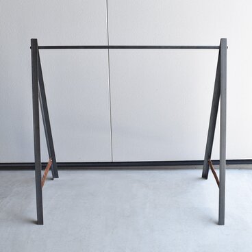 ☆サイズオーダー可能☆アイアン家具 鉄＆本革　頑丈ハンガーラック　アイアンラック　ランドリーハンガー