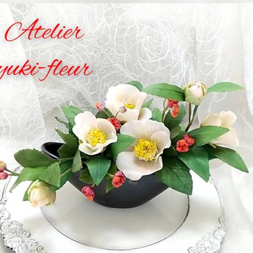 ☆クレイフラワー(椿・玉霞）☆