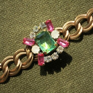 ヴィンテージラインストーンブレスレット