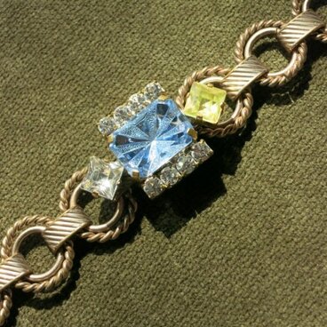 ヴィンテージラインストーンブレスレット