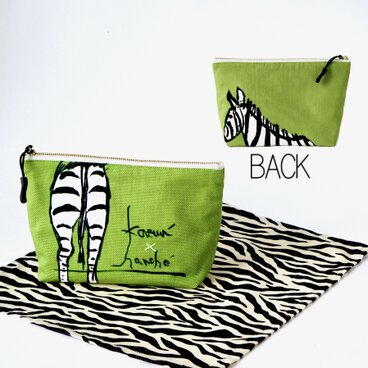 オリジナル！シマウマのお尻ポーチ（モスグリーン）