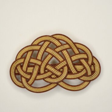 水引バレッタ 和み 茶