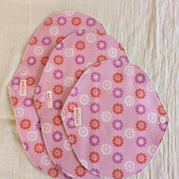 オーガニック布ナプキン~pink3枚和花