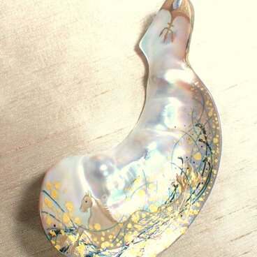 蒔絵ペンダント ”ヒッポカンポス”