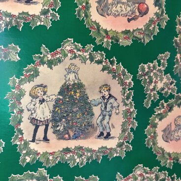 U.S.A. ヴィンテージ包装紙【ツリーを囲んで】DA-WP069