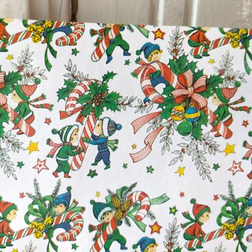 U.S.A. ヴィンテージ包装紙【小人たちのお手伝い】DA-WP072