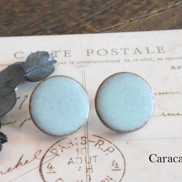 美濃焼きのピアス№3（パステル）