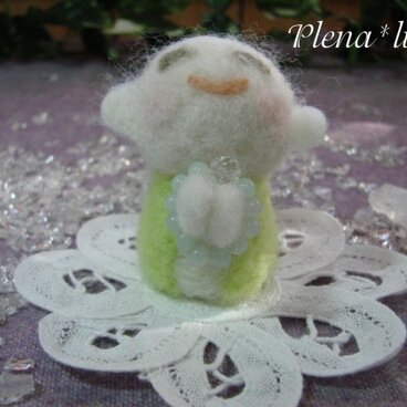 こ地蔵さん　グリーンS005WH（アマゾナイト）