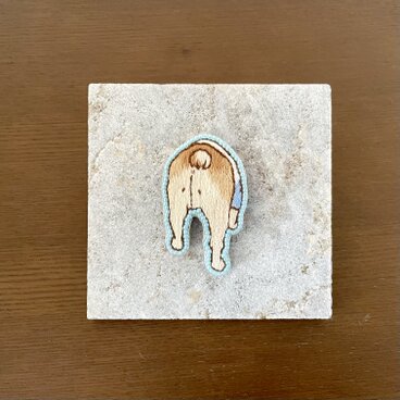 手刺繍ブローチ(フレンチブルドッグ)