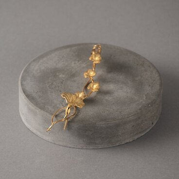 K18YG Plating　朝顔　ブローチ＆オブジェ