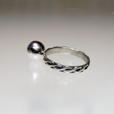 Silver Ball Ring 　 #12