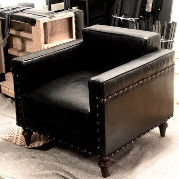 オーダーソファ　牛革1人がけソファ