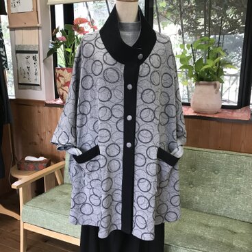 ジヤガードリンク柄綿ジャージケープ