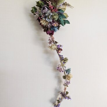 インテリアｷｬｽｹｰﾄﾞｽﾜｯｸﾞ（えんじ色アネモネたち）Ｉ24