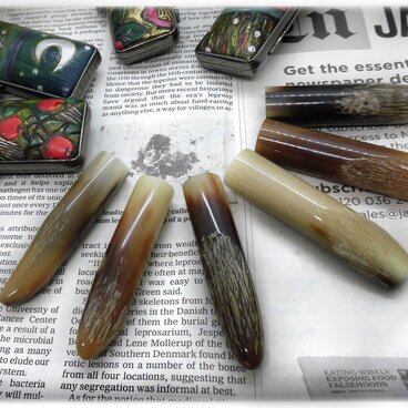 こんな素敵な印鑑他にない(*ﾟ▽ﾟ)ﾉ　素敵な牛角(オランダ水牛)角先印材　太さ13.5㎜×60㎜(銀行印・実印サイズ)