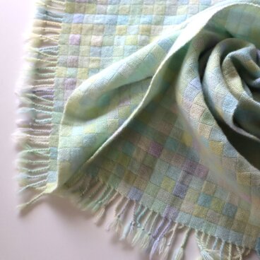 ミニカシミヤ　＜  露の粒あつめ  ＞手織り