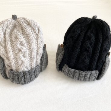 木ボタンのパイロット帽[2]