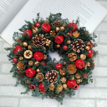 (送料無料)クリスマスリース