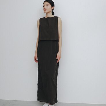 バックスリットショートベスト CHARCOAL