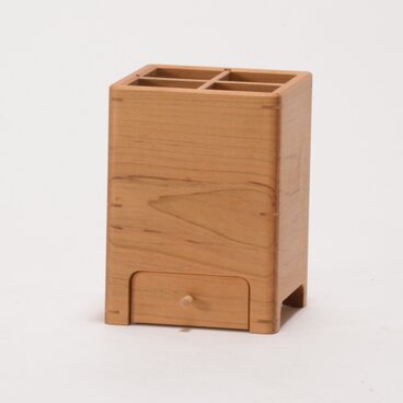 ヤマザクラのペン立て 木製ツマミ