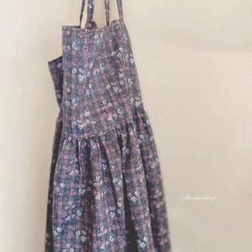 SALE!!  Liberty Maria Chec ギャザー・キャミドレス(大人）