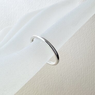 【リング2mm幅ラウンド】高純度シルバー1000 シンプル プレーン 文字刻印無料 ユニセックス 男女兼用 手作り 日本製