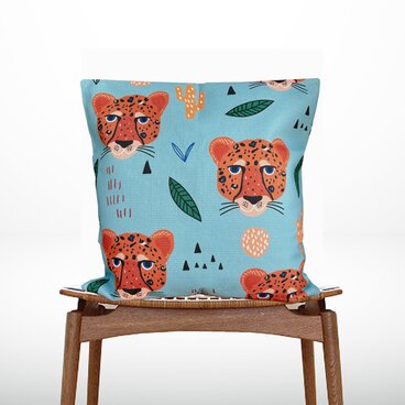 森のクッション Cheetah design -ヒノキの香り-