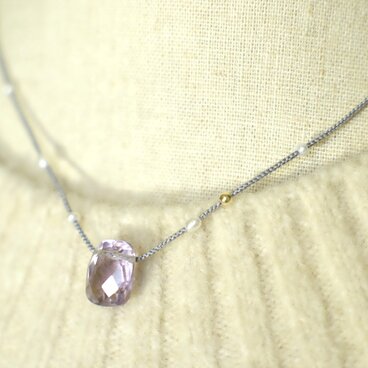 手組み組紐 / 組紐ネックレス " ミステリアスドロップ"