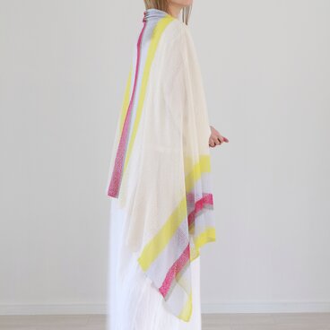 ◆リングパーツをプレゼント◆Media[メディア] ベーシック・ストール / マルチカラー（ベージュ系1）