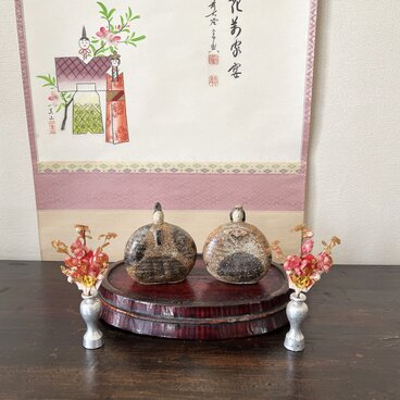 小さな雛人形　焼き物　陶器　ひな祭り　　yk255