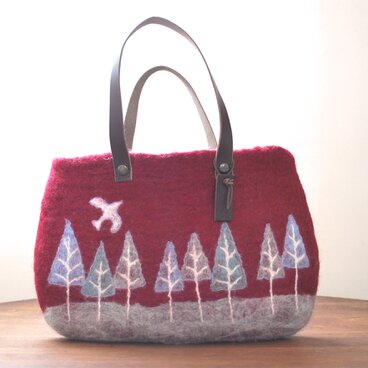 羊毛フェルトバッグ/夕暮れ