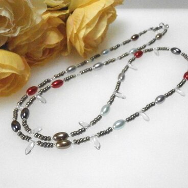 C0073 パールビーズネックレス　