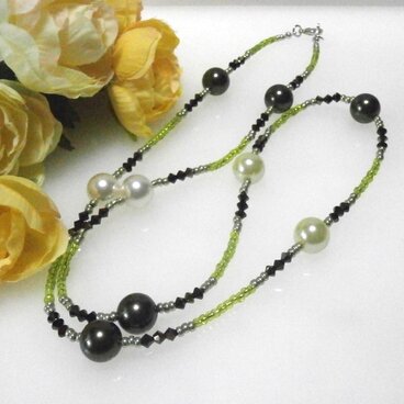 C0074 パールビーズネックレス　