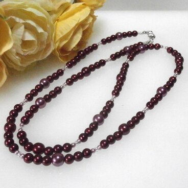 C0075 パールビーズネックレス　