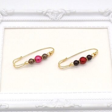 《２色から選べる》バレンタインパールブローチ