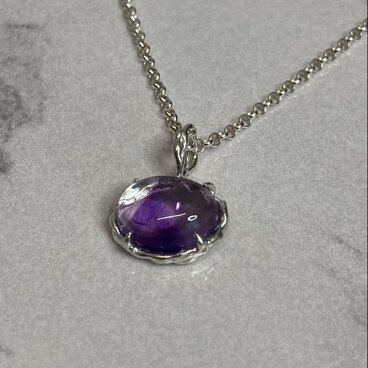 SV925 アメジスト ペンダントトップ (オーバル)