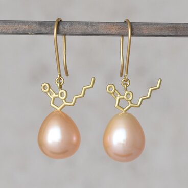 k18YG 金木犀の香り　化学式®ピアス　-Osmanthus Scent Earrings-