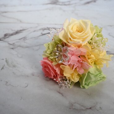 【プリザ】コサージュ　パステルミックス