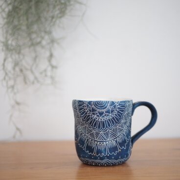 青いマグカップ（大9）