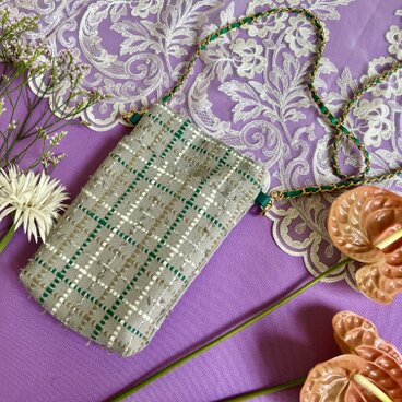 スマホポシェット　尾州ツイード