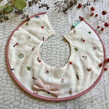 6重ガーゼのふわふわリボンスタイ