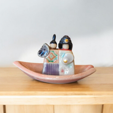 手のひらに幸せ箱舟(運ぶね！)桜雛　雛人形