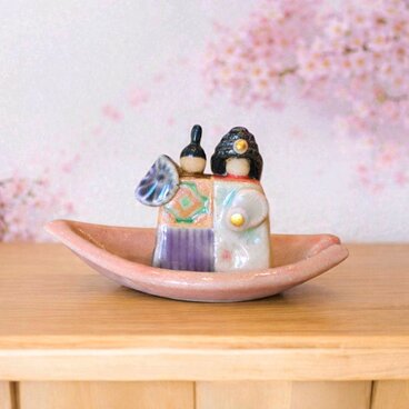 手のひらに幸せ箱舟(運ぶね！)桜雛　雛人形 お雛様