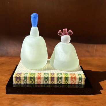 ガラスのお雛様　白珠(桃の節句)　雛人形おひなさま（４）