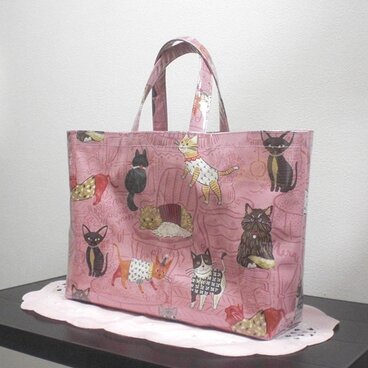 BagビニールA4／くつろぎtime（ピンク）