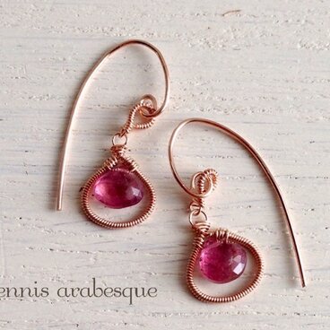 arabesque☆ピアス ピンクトルマリン